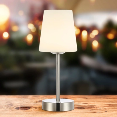 Jonathan Y Carson 12.75" Modern Minimalist Iron Rechargeable Integrated Led Table Lamp