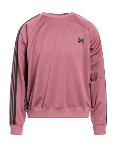 Shop Needles Man Sweatshirt Pastel Pink Size S Polyester