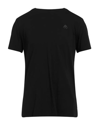 Shop Moose Knuckles Man T-shirt Black Size L Organic Cotton