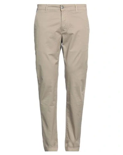 Shop Camouflage Ar And J. Man Pants Khaki Size 35 Cotton, Elastane In Beige