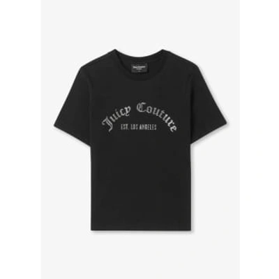 Shop Juicy Couture Womens Arched Diamonte Noah T Shirt In Black