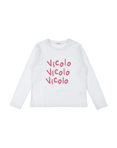 Shop Vicolo Toddler Girl T-shirt White Size 6 Cotton, Elastane