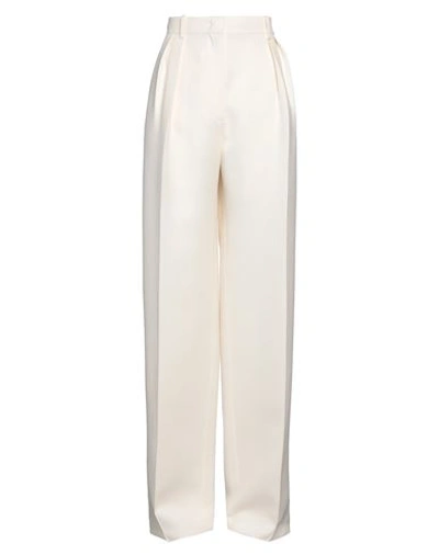 Shop Valentino Garavani Woman Pants Ivory Size 6 Virgin Wool, Silk In White