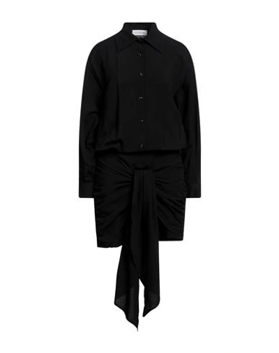 Shop Cinqrue Woman Midi Dress Black Size M Viscose, Linen