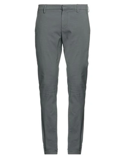 Dondup Man Pants Lead Size 33 Cotton, Polyamide, Elastane In Grey