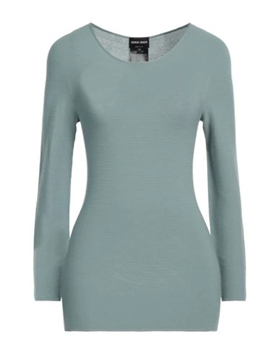 Giorgio Armani Woman Sweater Pastel Blue Size 14 Viscose, Polyester In Blue