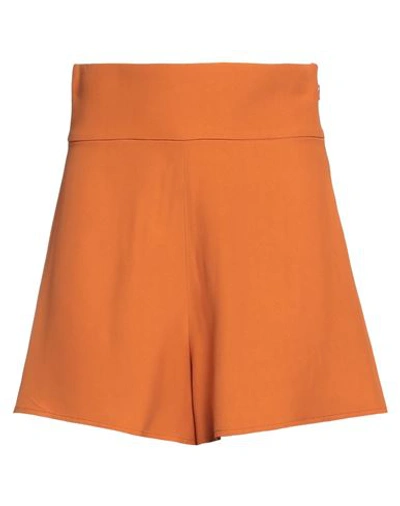 Shop Federica Tosi Woman Shorts & Bermuda Shorts Tan Size 6 Acetate, Viscose In Brown