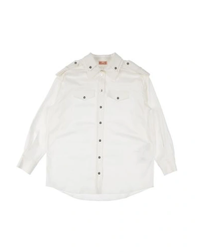 Shop Elisabetta Franchi Toddler Girl Shirt Off White Size 6 Cotton, Elastane