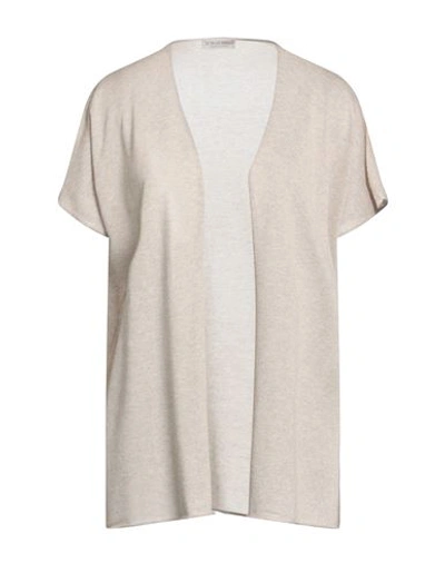 Le Tricot Perugia Woman Cardigan Beige Size S Viscose, Polyester In Beige