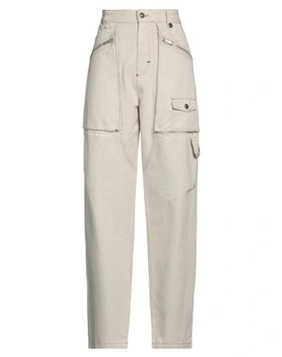 Shop Isabel Marant Woman Pants Beige Size 6 Cotton, Hemp