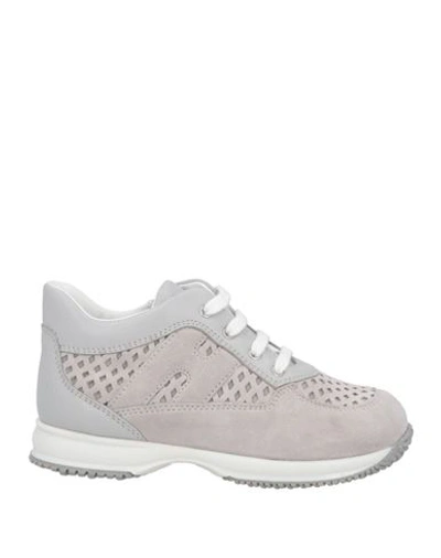 Shop Hogan Toddler Girl Sneakers Light Grey Size 10c Soft Leather