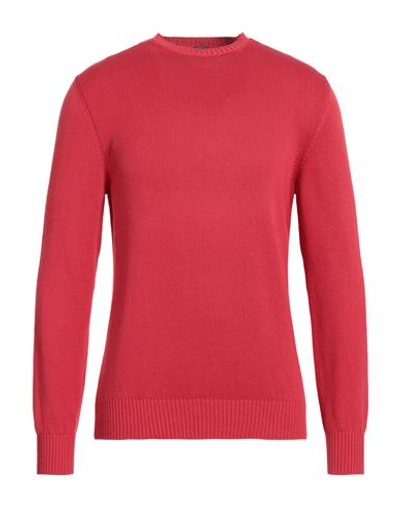Shop Fedeli Man Sweater Red Size 40 Cotton