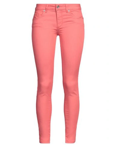Shop Liu •jo Woman Pants Salmon Pink Size 31 Cotton, Polyester, Elastane