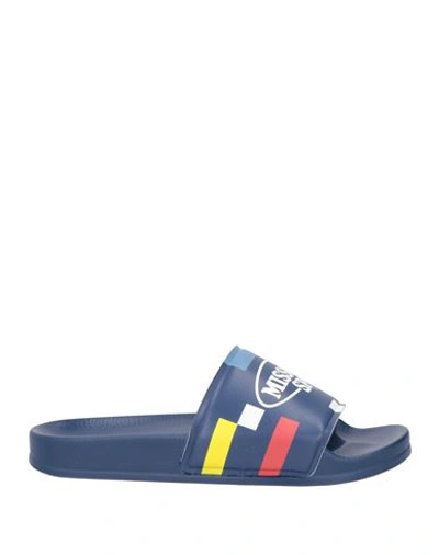 Shop Missoni Man Sandals Navy Blue Size 9 Rubber