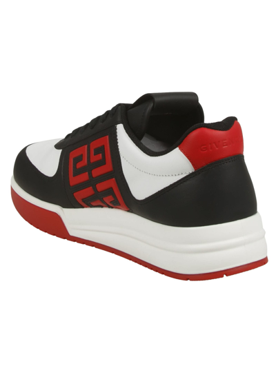 Shop Givenchy G4 Low Sneakers In Black/white/red