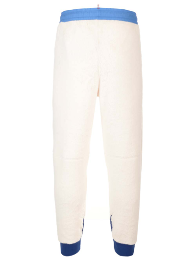 Shop Moncler White Fleece Track Pants