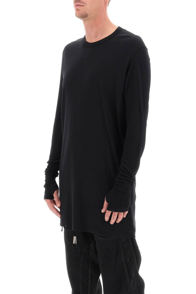 Shop Boris Bidjan Saberi Long Sleeve Cotton Rib T-shirt In Black (black)