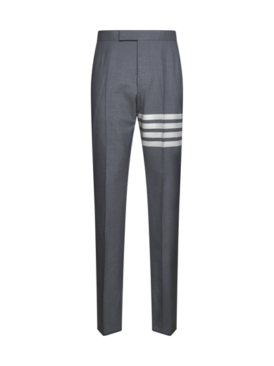 Shop Thom Browne Pants In Med Grey