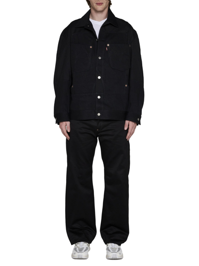 Shop Junya Watanabe Jacket In Black X Black