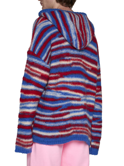 Shop Erl Sweater In Red Blue