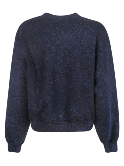 Shop Alexander Wang Glitter Essential Terry Sweatshirt In Nine Iron