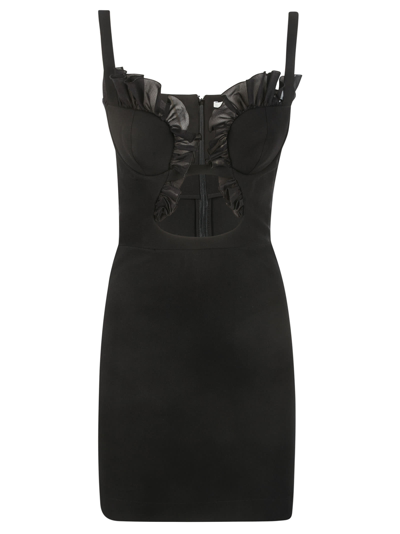Shop Nensi Dojaka Rouched Bra Dress In Black