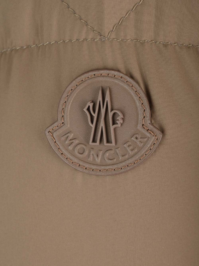 Shop Moncler Brown Besbre Short Down Jacket In Beige