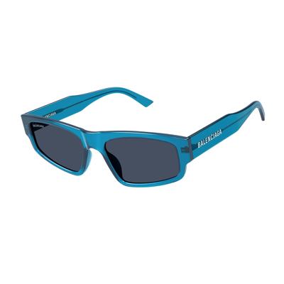Shop Balenciaga Bb0305s 004 Sunglasses In Blu