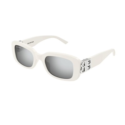Shop Balenciaga Bb0310sk 003 Sunglasses In Bianco