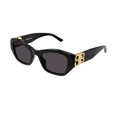 Shop Balenciaga Bb0311sk 001 Sunglasses In Nero