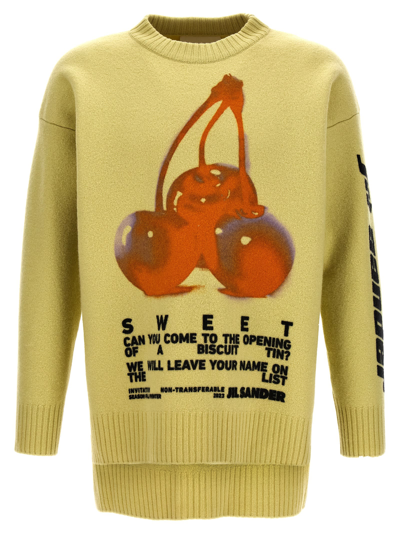 Shop Jil Sander Fashion Show Invitation Sweater In Yellow