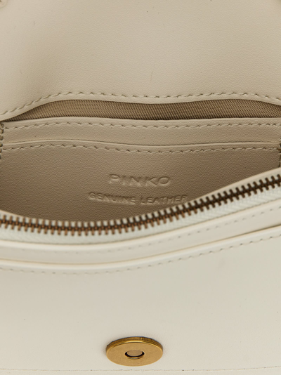 Shop Pinko Love One Pocket Crossbody Bag In White