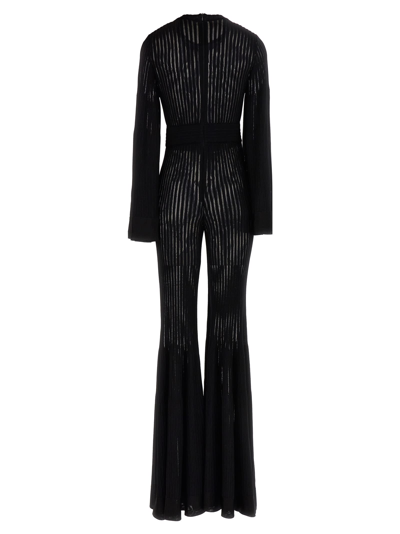 Antonino Valenti Desiree Ribbed Flared-design Jumpsuit In Black