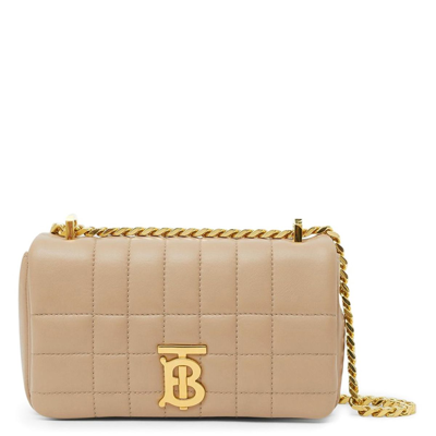 Shop Burberry Ladies Oat Beige Quilted Leather Mini Lola Bag