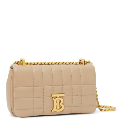 Shop Burberry Ladies Oat Beige Quilted Leather Mini Lola Bag