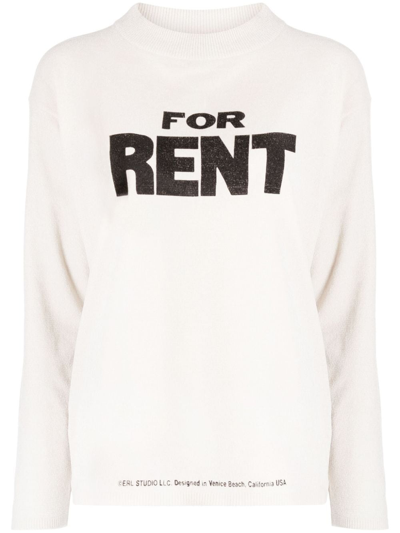 Erl For Rent Slogan-print Jumper