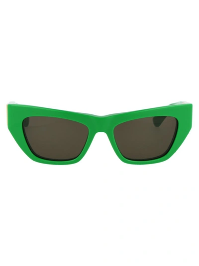Shop Bottega Veneta Sunglasses In 003 Green Green Green