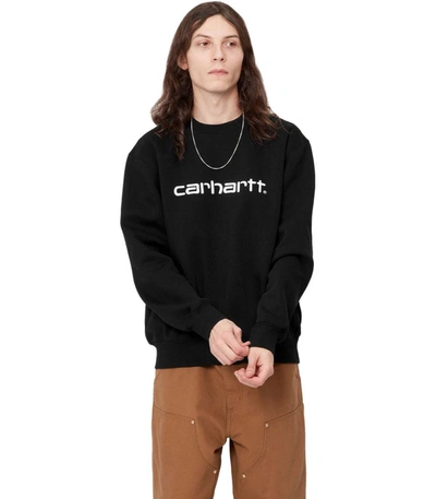 Shop Carhartt Wip  Black Logo Sweatshirt