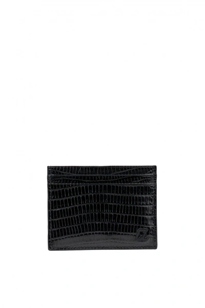 Shop Christian Louboutin Men's Luxury Wallet    Cardholder In Black Leather With Lizard Effect