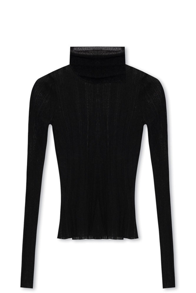 Shop Givenchy Turtleneck Knitted Sweater In Black
