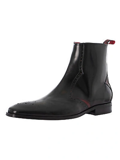 Pre-owned Jeffery West Herren Chelsea-stiefel Aus Leder Mit Reissverschluss Von Scarface, S