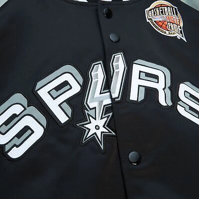 Pre-owned Mitchell & Ness Tony Parker San Antonio Spurs M&n Hof Satin Jacke