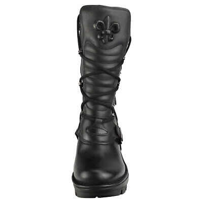 Pre-owned New Rock Rock M-neotyre05-s1 Unisex Black Stiefel Plattform - 41 Eu