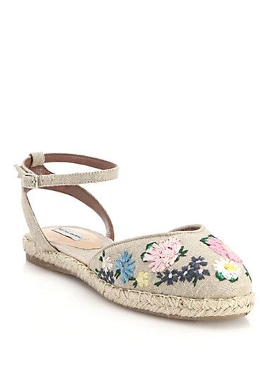 Shop Tabitha Simmons Dotty Meadow Embroidered Espadrilles In Multi