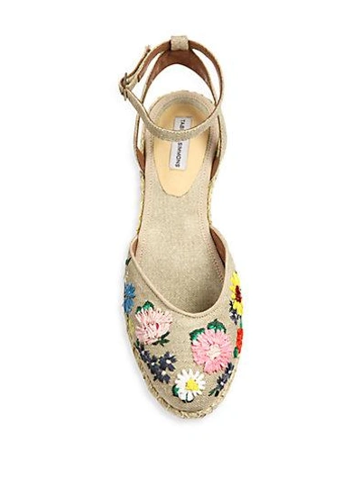 Shop Tabitha Simmons Dotty Meadow Embroidered Espadrilles In Multi
