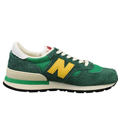 Pre-owned New Balance Balance 990 Made In Usa Herren Green Yellow Sneaker Mode - 44 Eu