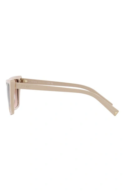 Shop Prada 56mm Square Sunglasses In Brown Grad