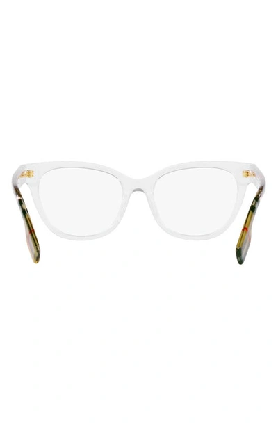 Shop Burberry Evelyn 53mm Cat Eye Optical Glasses In Rose Gold Black