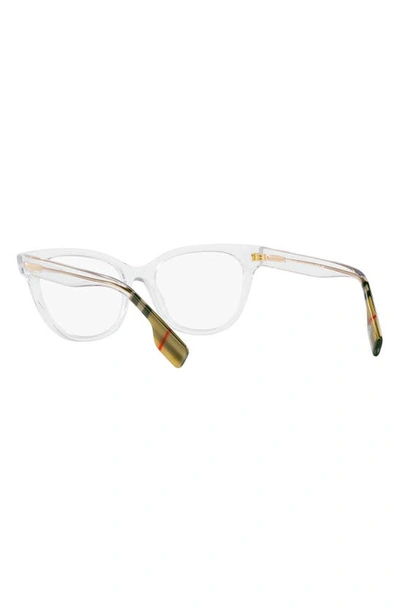 Shop Burberry Evelyn 53mm Cat Eye Optical Glasses In Rose Gold Black