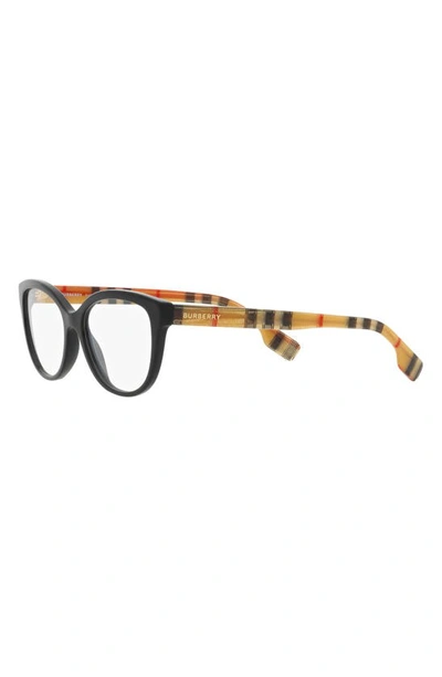 Shop Burberry Esme 54mm Square Optical Glasses In Matte Black